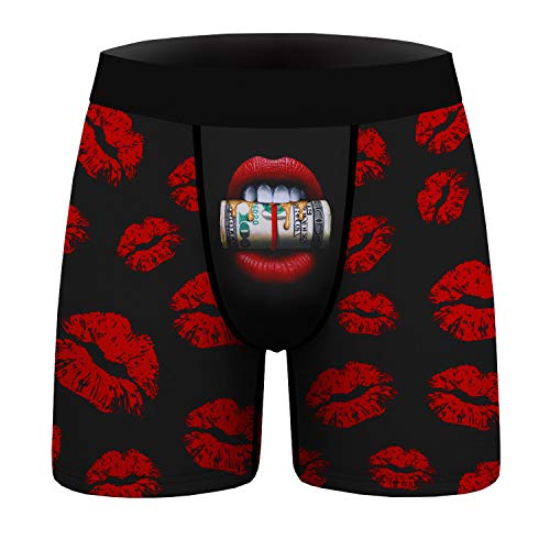 Ainuno Lustige Boxershorts für Herren, ohne Fliegen, Valentinstag Liebe, Medium von Ainuno