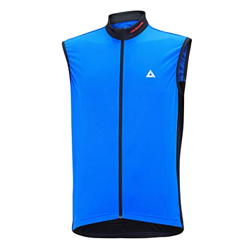 Airtracks Fahrradtrikot Kurzarm Ärmellos Comfort Line Radtrikot Jersey Bike Radler Shirt Atmungsaktiv Schnelltrocknend Reflektierend Größen XS S M XL XXL XXXL XXXXL - blau-schwarz - XXXL von Airtracks