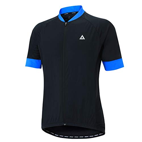 Airtracks Funktions Fahrradtrikot Kurzarm Comfort Line Atmungsaktiv - schwarz-blau - L von Airtracks