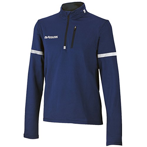 Airtracks Herren Winter Thermo Fahrradtrikot Langarm - Fleece Laufshirt - Quick Dry Funktionsshirt - Warm - blau - L von Airtracks