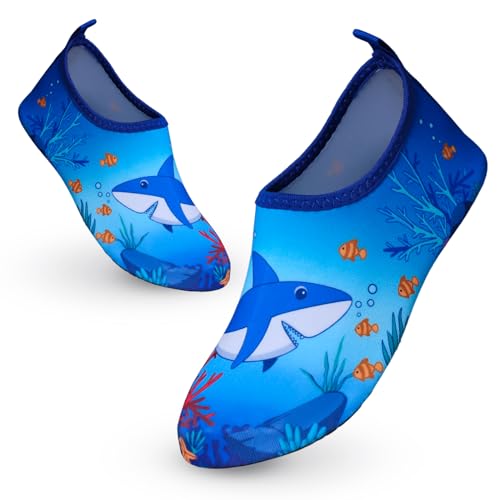 Aisprts Badeschuhe Kinder Wasserschuhe Jungen Mädchen Atmungsaktive Schnell Trocknende Barfussschuhe Kinder Schwimmschuhe Aquaschuhe Strandschuhe für Pool Wassersport von Aisprts