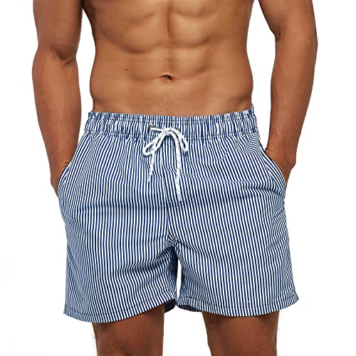 Aisprts Badeshorts Herren Atmungsaktive Schnell Trocknende Badehose mit 3 Taschen Schwimmhose Herren mit Mesh-Futter und Verstellbarem Kordelzug von Aisprts