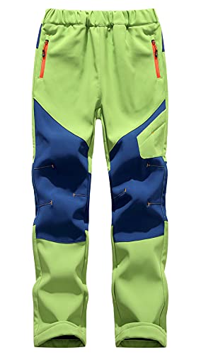 Aivtalk Kinder Softshellhose Skihose Thermohose Fleece Gefüttert Thermohose Wasserdicht Winddicht Wanderhose Jungen Mädchen von Aivtalk