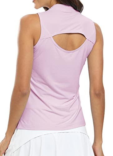 AjezMax Damen Sport Tank Top Backless Ärmelloses Yoga V-Neck T-Shirt Sommer Schnell trocknend Leichte Fitness Oberteile Tops Rosa L von AjezMax