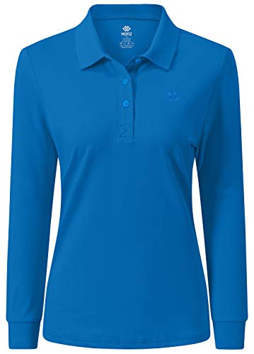 AjezMax Poloshirt Damen Langarmshirt Baumwolle Polohemd Winter Warm Sport Top mit Polokragen X-Small See blau AjezMax Poloshirt Damen Langarmshirt Baumwolle Polohemd Winter Warm Sport Top mit Polokragen X-Small See blau von AjezMax