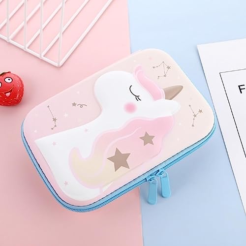 AkmAsk Einhorn Federmäppchen Kawaii Feder Box Große Schreibwaren 3D Stift Etui Für Kinder Büro Schul-Kit Niedliche Schul-Boutique kalem kutus von AkmAsk