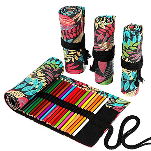 AkmAsk Federmäppchen 24/36/48 Löcher Bunte Kawaii Schulbedarf Kunst Stift Taschen Box Niedliche Federmäppchen Beutel Studenten Aufbewahrung-A1 12 Löcher von AkmAsk