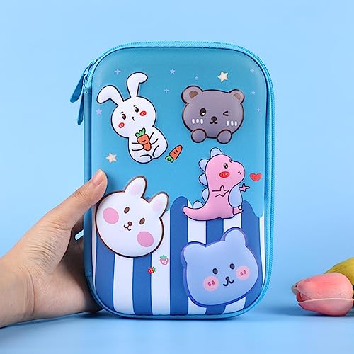 AkmAsk Federmäppchen Einhorn Koreanische Schreibwaren 3D Große Kapazität Stiftetui Kalemlik Schulbedarf-Kawaii estuche escol von AkmAsk