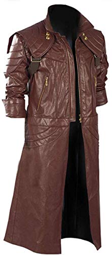 Aksah Fashion Devil Cry 5 Game Dante Trenchcoat | Kastanienbrauner Ledermantel für Herren, Aus Echtleder, XXL Aksah Fashion Devil Cry 5 Game Dante Trenchcoat | Kastanienbrauner Ledermantel für Herren, Aus Echtleder, XXL von Aksah Fashion