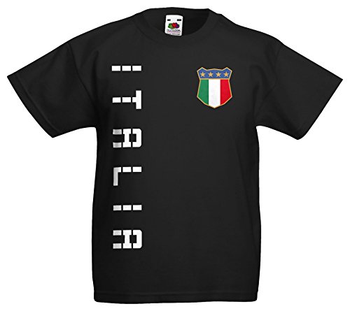 Italien Italia Kinder-Shirt Name Nummer Trikot EM-2021 Schwarz 140 Italien Italia Kinder-Shirt Name Nummer Trikot EM-2021 Schwarz 140 von AkyTEX