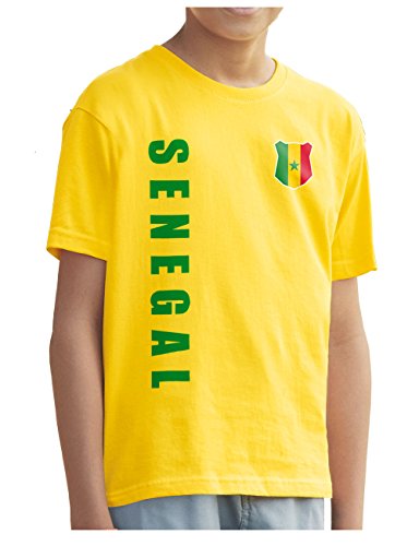 Senegal Kinder T-Shirt Name Nummer WM-2022 Trikot Gelb 164 Senegal Kinder T-Shirt Name Nummer WM-2022 Trikot Gelb 164 von AkyTEX