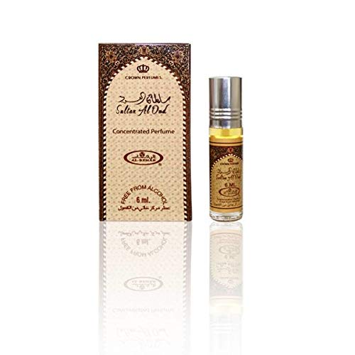 Al Rehab Authentischer Duft, ohne Alkohol, 6 ml, 100 % hochwertiges Öl, 6 ml x 6 Stück (Sultan Al Oud) von Al Rehab