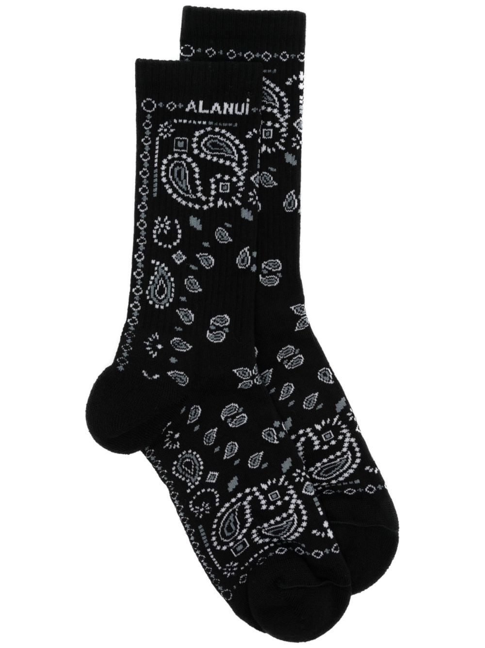 Alanui Socken mit Bandana-Print - Schwarz von Alanui