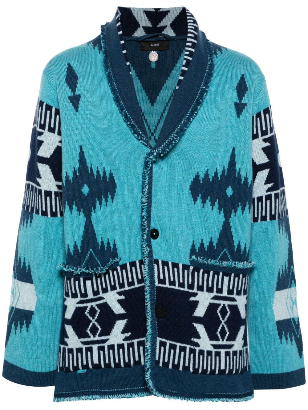 Alanui Icon Cardigan mit Jacquardmuster - Blau von Alanui