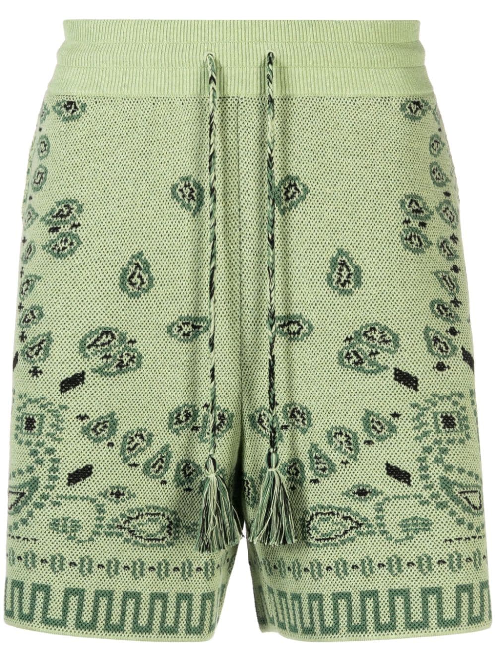 Alanui Pikee-Shorts aus Bandana-Jacquard - Grün von Alanui