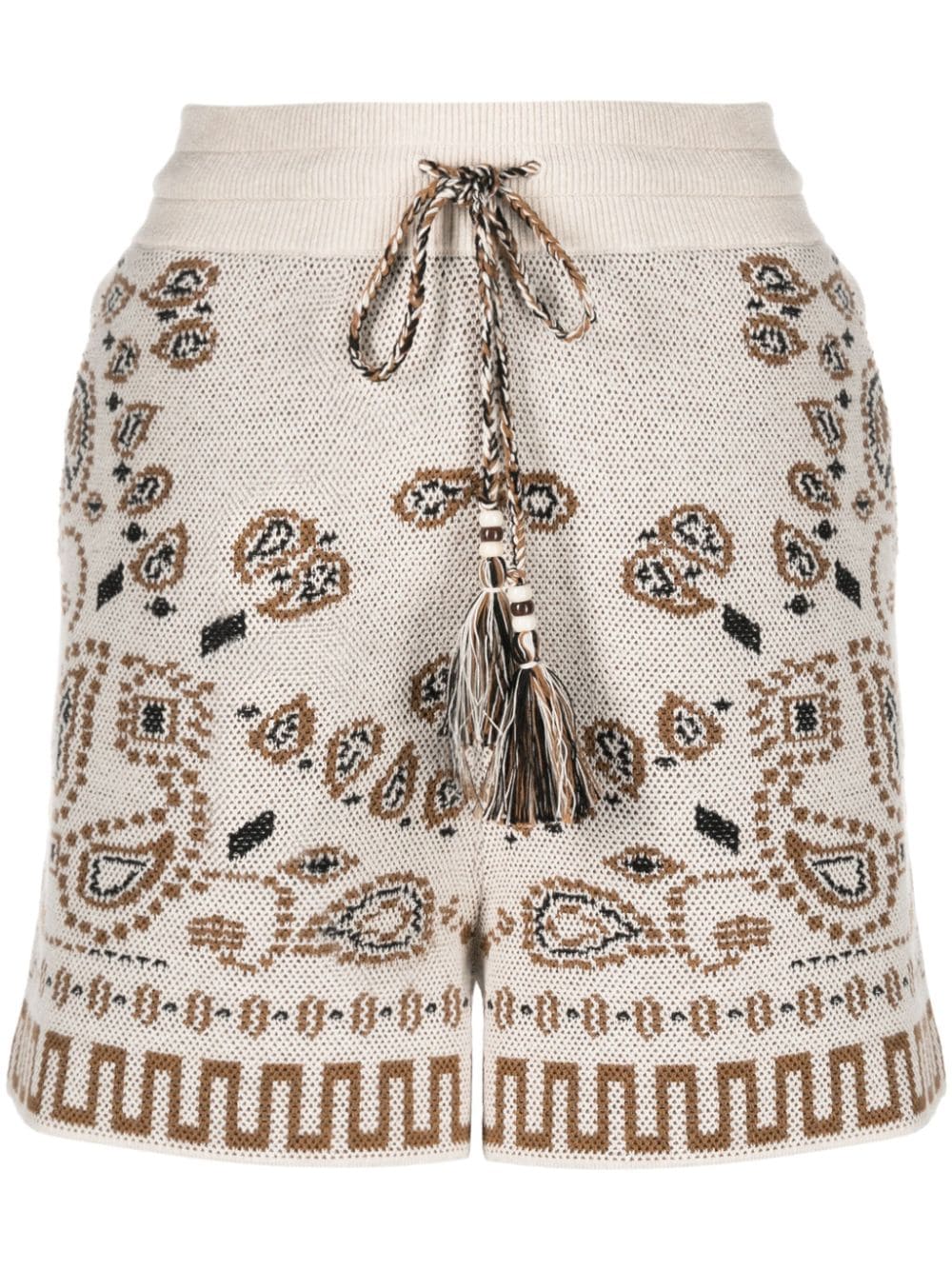 Alanui Shorts mit Bandana-Jacquardmuster - Nude von Alanui