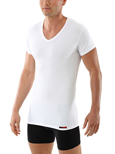ALBERT KREUZ V-Unterhemd Business Herrenunterhemd aus Stretch-Baumwolle Kurzarm weiß 8/XXL von ALBERT KREUZ