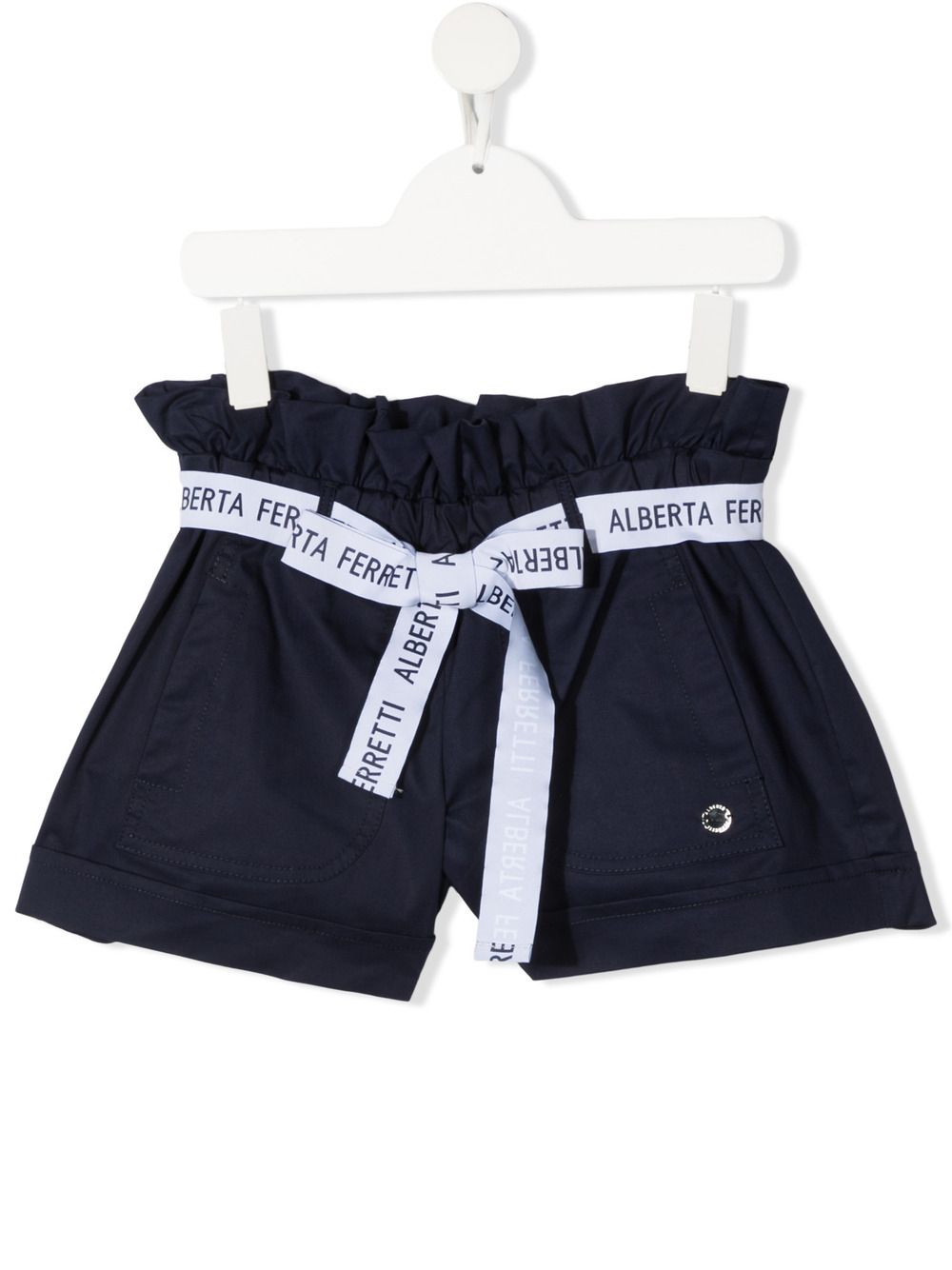 Alberta Ferretti Kids Shorts mit Logo-Gürtel - Blau von Alberta Ferretti Kids