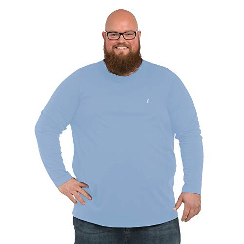 Alca Langarmshirt Mit Rundhalsausschnitt für Männer mit Übergröße Bauchumfang 1XL-8XL Herren Langarm-T-Shirt Mit Crew-Neck 8XL-B Sky Blau Alca Langarmshirt Mit Rundhalsausschnitt für Männer mit Übergröße Bauchumfang 1XL-8XL Herren Langarm-T-Shirt Mit Crew-Neck 8XL-B Sky Blau von Alca Fashion