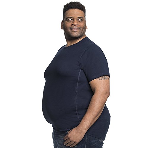T Shirt Herren Rundhals Doppelpack Basic - 2 Stück Übergrößen bis 8XL für Männer mit Übergröße Bauchumfang 2XL-B Blau T Shirt Herren Rundhals Doppelpack Basic - 2 Stück Übergrößen bis 8XL für Männer mit Übergröße Bauchumfang 2XL-B Blau von Alca Fashion