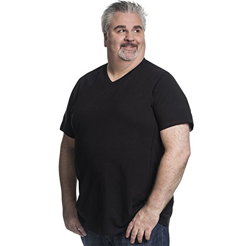 T-Shirt Herren V-Hals Doppelpack Basic 2 Stück Tshirt Übergrößen XL - 8XL für Männer mit Übergröße Bauchumfang 3XL-B Schwarz T-Shirt Herren V-Hals Doppelpack Basic 2 Stück Tshirt Übergrößen XL - 8XL für Männer mit Übergröße Bauchumfang 3XL-B Schwarz von Alca Fashion