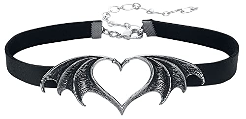 Alchemy Gothic Nocte Amor Frauen Halsband schwarz/silberfarben Hartzinn Gothic, Nu Goth von Alchemy Gothic