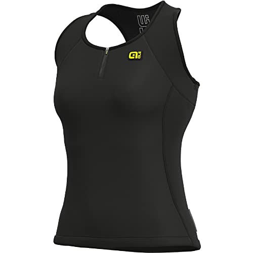 Alé Cycling Damen Einfarbig Tanktop, Schwarz, XXL von Alé Cycling