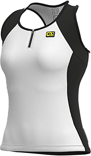 Alé Cycling Damen Einfarbig Tanktop, weiß, L von ALE'