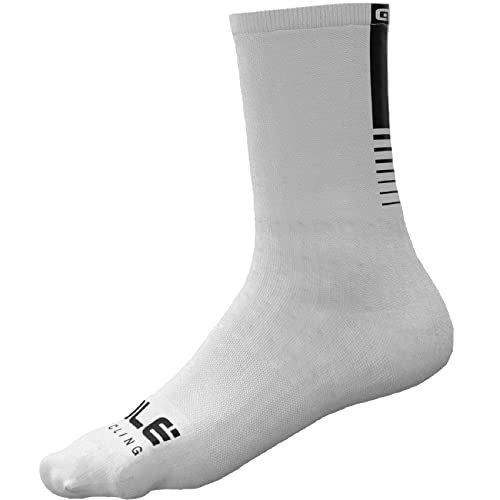 Alé Cycling Unisex Light 16cm Fahrradsocken, weiß, L von Alé Cycling