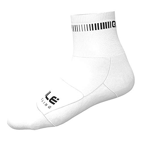 Alé Cycling Unisex Logo Q-Skin 12cm Fahrradsocken, weiß/schwarz, M Alé Cycling Unisex Logo Q-Skin 12cm Fahrradsocken, weiß/schwarz, M von ALE'