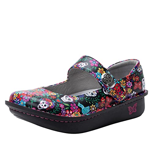 Alegria Damen Paloma Mary Jane Flat, 36, Schwarz Nappa, 36 EU, Ofrenda, 38/39 EU von Alegria by PG Lite