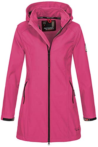 A. Salvarini Damen Softshell Jacke wasserabweisend Outdoor lang AS-131 [AS-131-Rosa-Gr.S] von ALESSANDRO SALVARINI