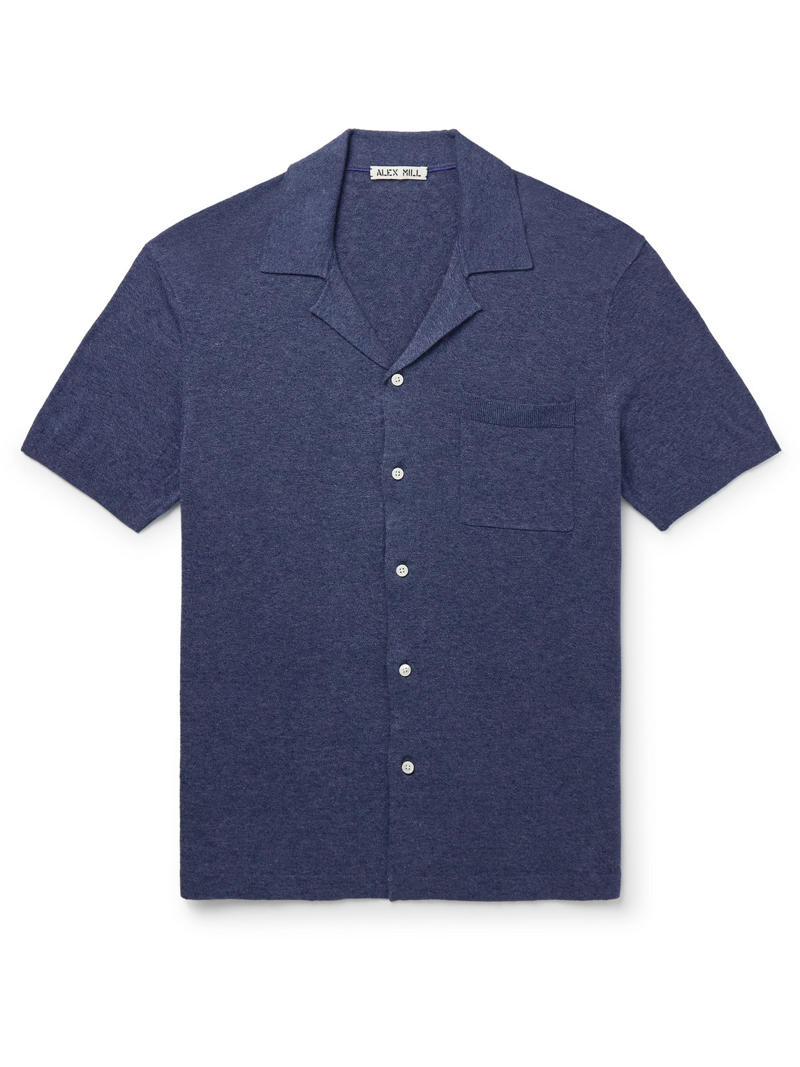 Alex Mill - Aldrich Camp-Collar Cotton and Linen-Blend Shirt - Men - Blue - XL von Alex Mill