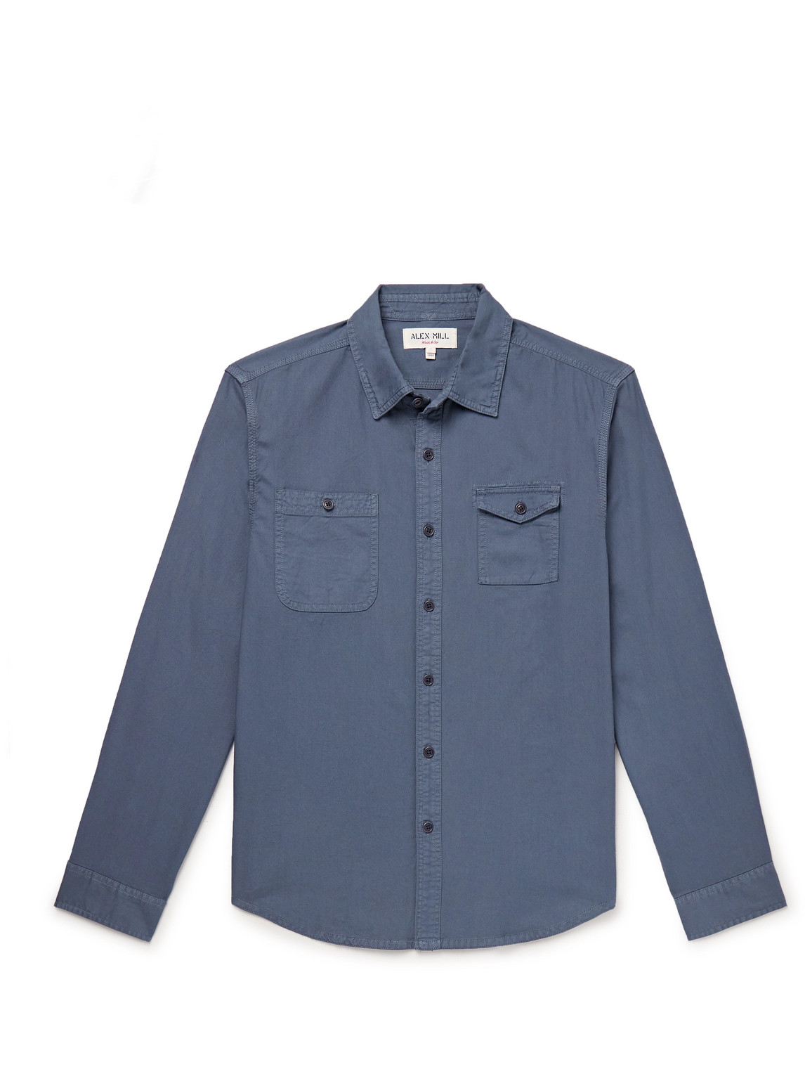 Alex Mill - Garment-Dyed Cotton-Twill Shirt - Men - Blue - L von Alex Mill