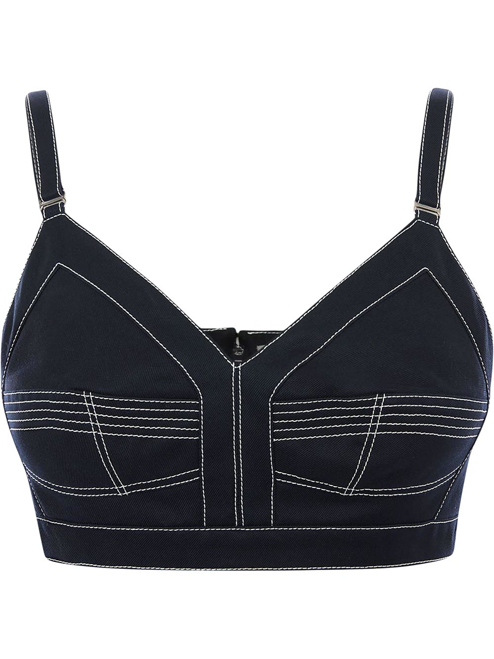 Alexander McQueen Cropped-Top mit Stickerei - Blau von Alexander McQueen