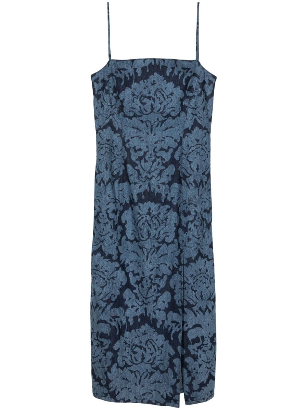 Alexander McQueen Jeanskleid mit Damask-Print - Blau von Alexander McQueen