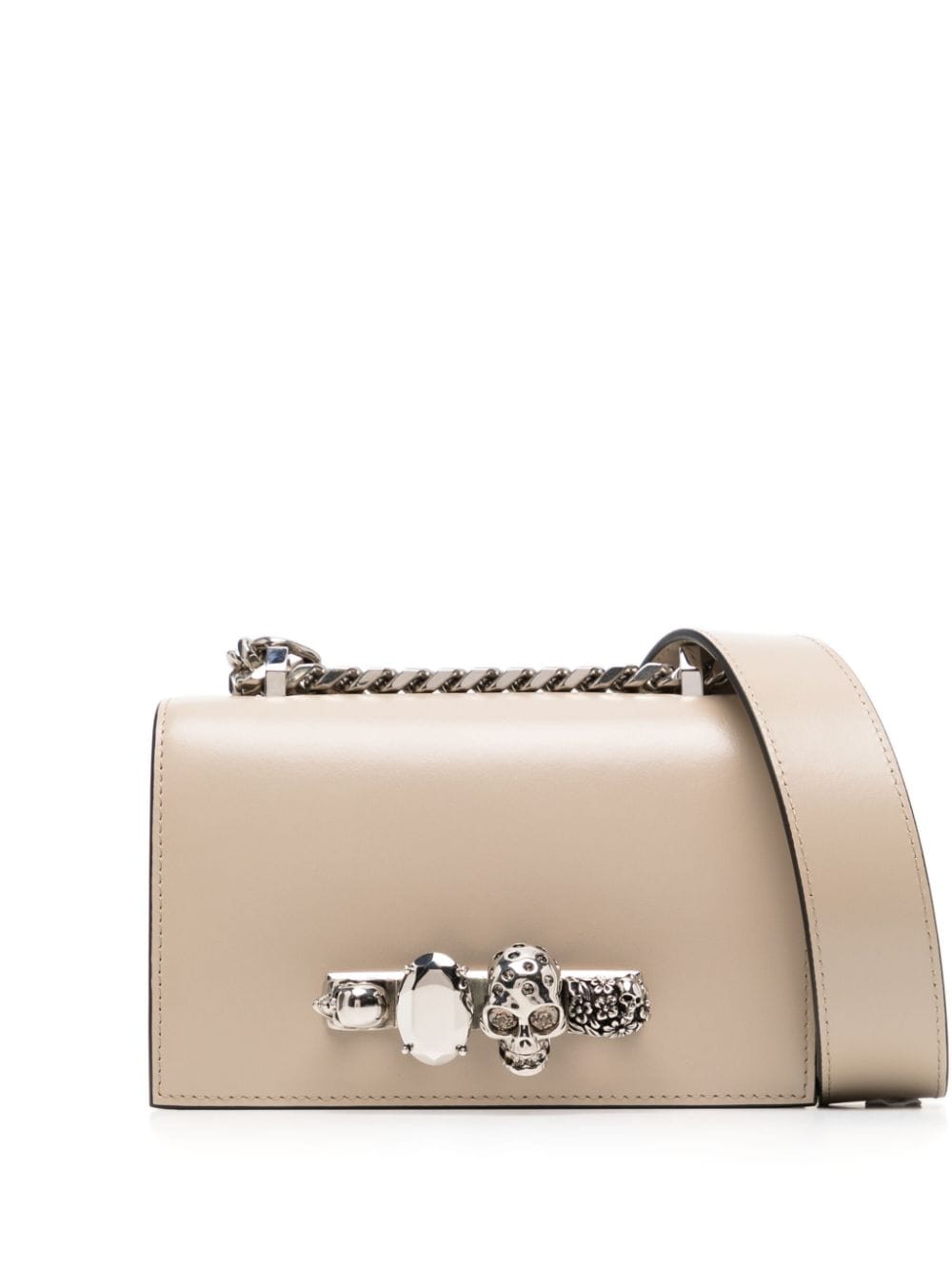 Alexander McQueen Mini The Biker Jewelled Satteltasche - Braun von Alexander McQueen