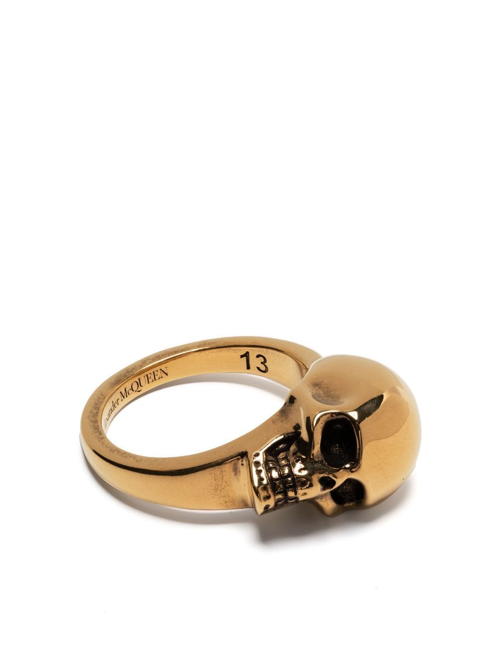 Alexander McQueen The Side Skull Ring - Gold von Alexander McQueen