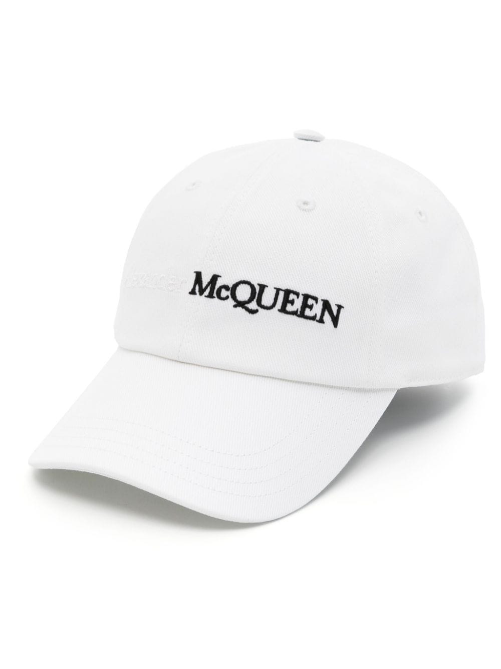 Alexander McQueen Baseballkappe mit Logo-Stickerei - Weiß von Alexander McQueen