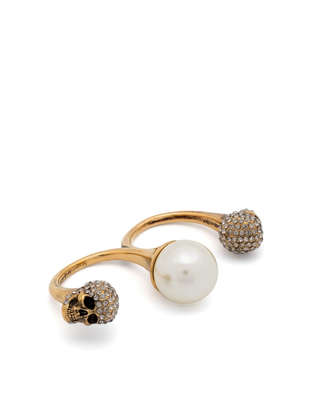 Alexander McQueen Ring mit Perlen - Gold von Alexander McQueen