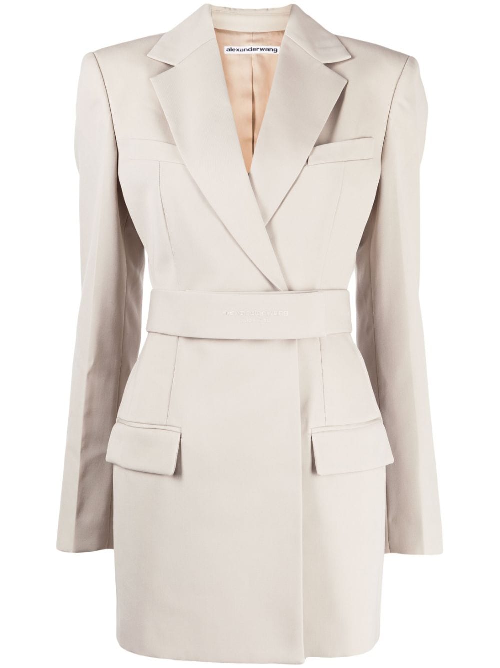 Alexander Wang Blazer mit Logo-Stickerei - Nude von Alexander Wang