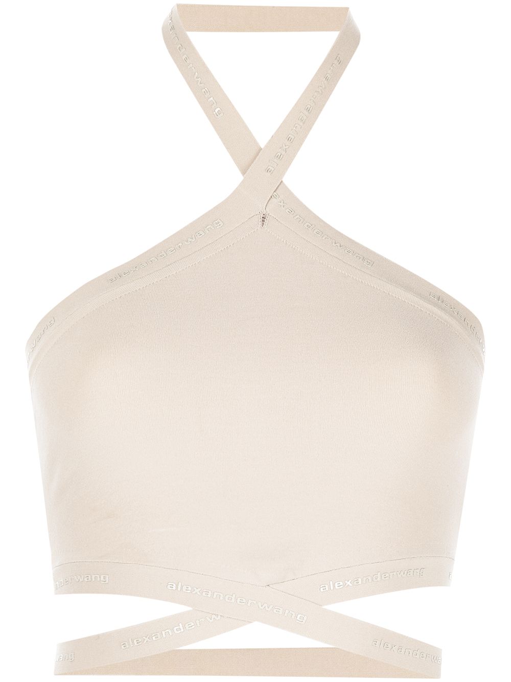 Alexander Wang Neckholder-Top mit Logo - Nude von Alexander Wang