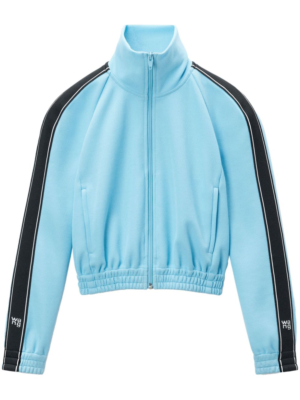 Alexander Wang Cropped-Sportjacke mit Logo-Streifen - Blau von Alexander Wang