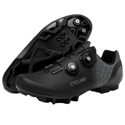 Alexchemia Indoor Cycling Schuhe Spinning Schuhe für Damen und Herren,Unisex Radsportschuhe Draussen,Verschleißfest Mountainbike Schuhe,Gummisohlen/Bergsohlen/Straßensohlen,Atmungsaktives(36-47EU) von Alexchemia