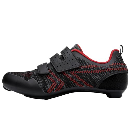 Alexchemia Radfahren Schuhe für Rennrad,Rennradschuhe atmungsaktiv,Fahrradschuhe für Damen,Radschuh für Herren,Low-Top-Spinning-Schuhe für den Außenbereich,atmungsaktiv,Leuchtendes Mesh-Obermaterial von Alexchemia