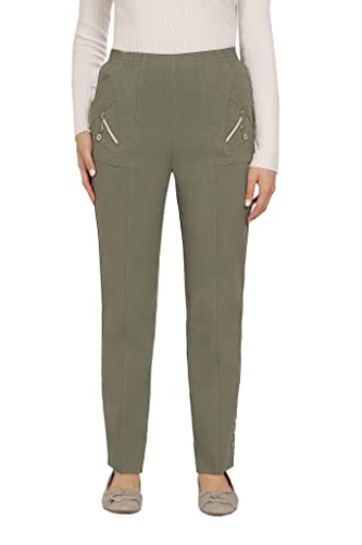 Alica Outdoor Sommer Schlupfhose mit Gummizug, Stretch, Senioren Hose, Kurzgröße, gerader Schnitt, Hosentaschen von Alica