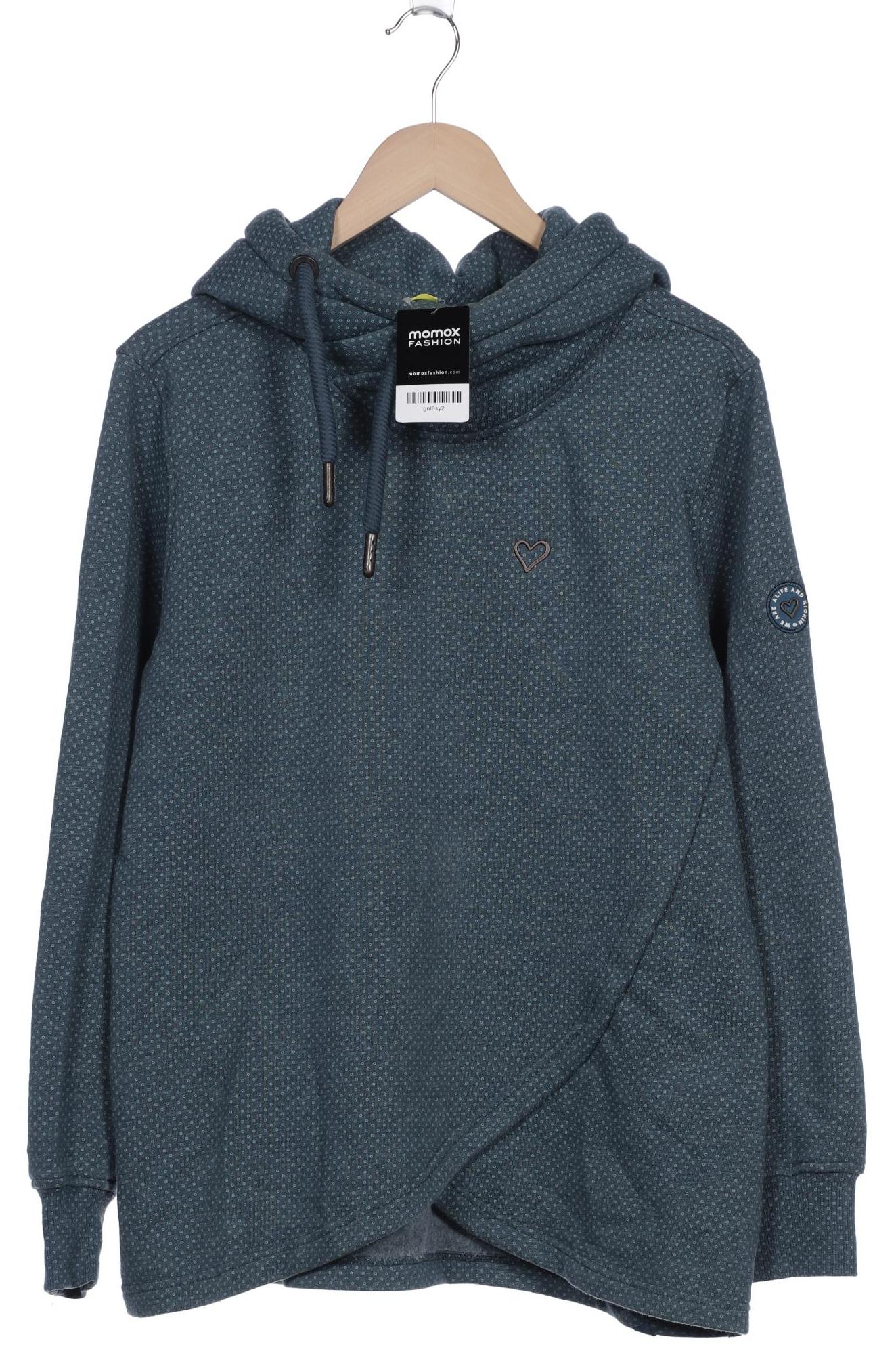 Alife & Kickin Damen Kapuzenpullover, türkis, Gr. 38 von Alife & Kickin