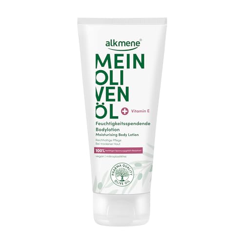 alkmene Bodylotion trockene Haut 200 ml - 100% bestätigen Spannungsgefühl Reduktion - Body Lotion Damen & Herren mit Olivenöl - Feuchtigkeitslotion vegan - Körperlotion für sehr trockene Haut alkmene Bodylotion trockene Haut 200 ml - 100% bestätigen Spannungsgefühl Reduktion - Body Lotion Damen & Herren mit Olivenöl - Feuchtigkeitslotion vegan - Körperlotion für sehr trockene Haut von Alkmene