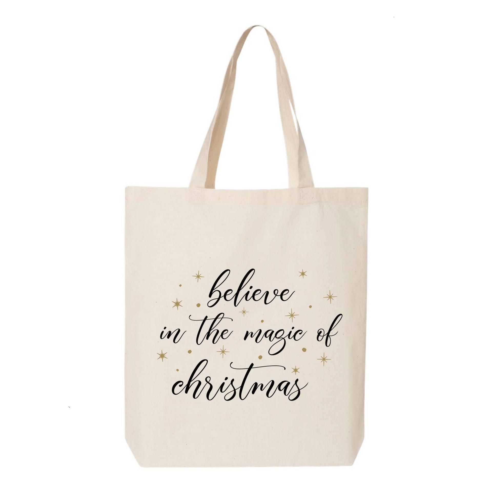 Believe in The Magic Of Christmas Tote Bag, Urlaubstasche, Freundliche Tasche, Einkaufstasche, Baumwolltasche, Geschenk Für Sie, Weihnachtstasche von AllDayUSLLC