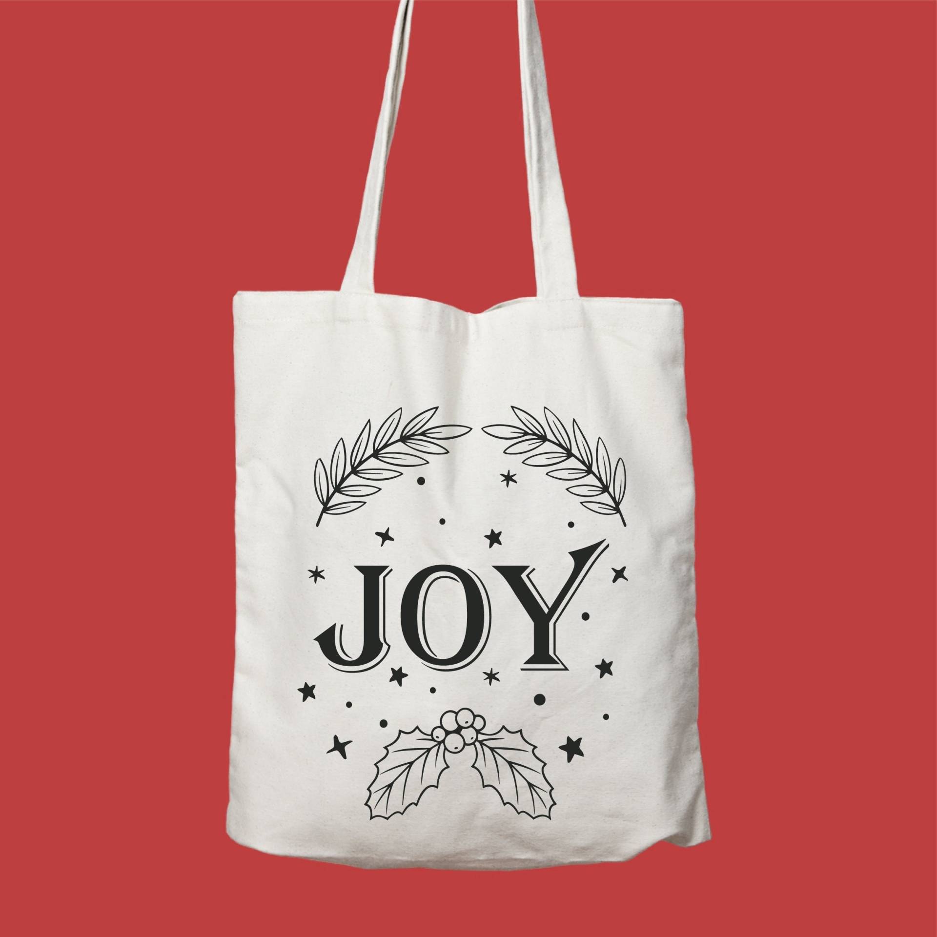 Joy Christmas Tote, Freundliche Tasche, Weihnachtsgeschenk, Einkaufstasche, Baumwolltasche, Frohe Weihnachten, Geschenk Für Sie, Urlaubstasche von AllDayUSLLC